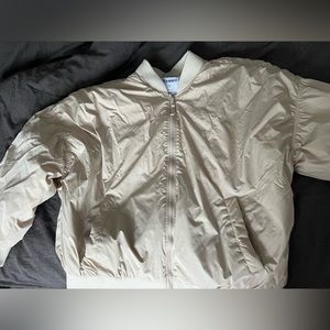 Cream bomber jacket